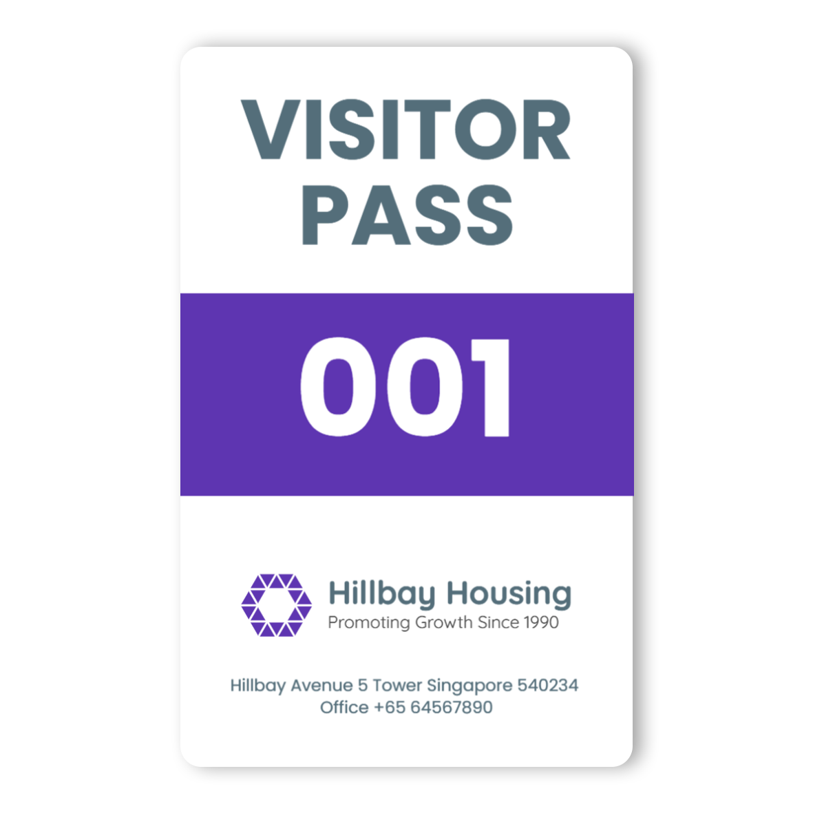 Visitor Pass Cards